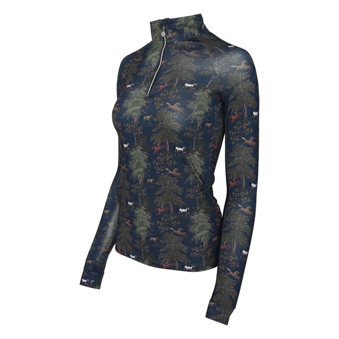 Dapplebay Autumn Toile 1/4 Zip Riding Top - Dapplebay.com