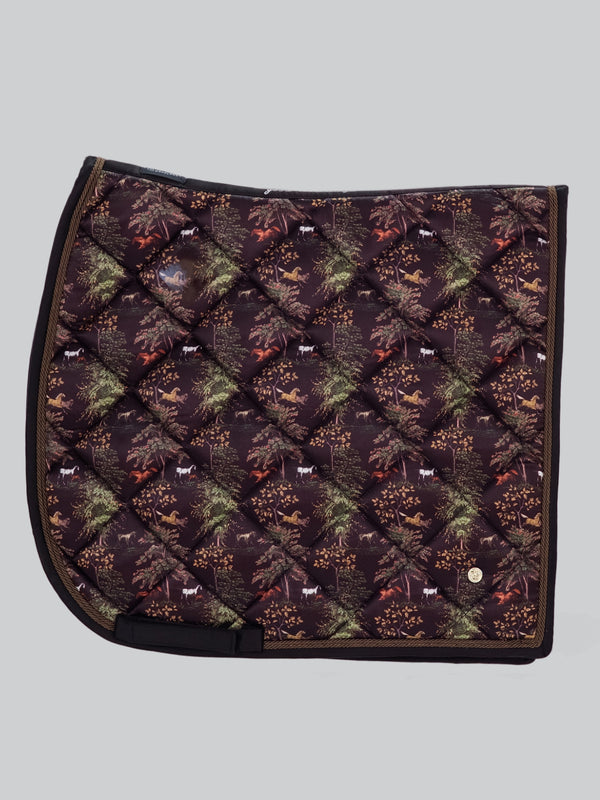 Dapplebay Autumn Toile Dressage Saddle Pad-Dark Bay