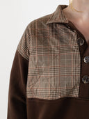 Dapplebay Heirloom 1/2 Zip Quilted Pullover-Glen Plaid