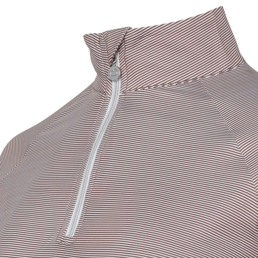 Dapplebay Chestnut Stripe 1/4 Zip Riding Top -Dapplebay.com