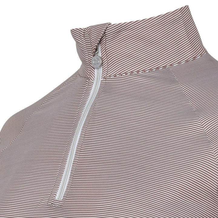 Dapplebay Chestnut Stripe 1/4 Zip Riding Top -Dapplebay.com