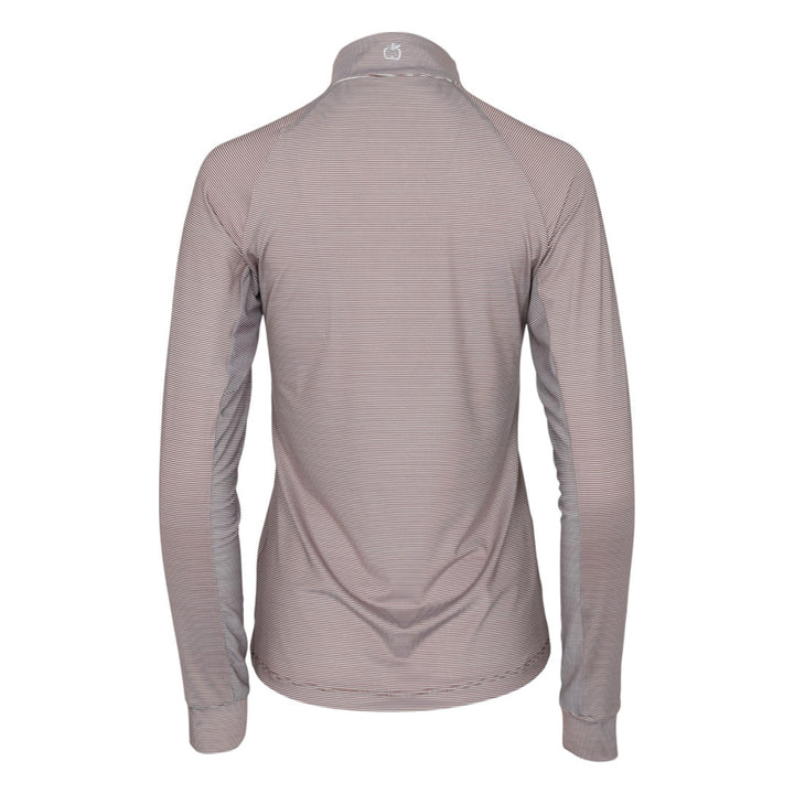 Dapplebay Chestnut Stripe 1/4 Zip Riding Top -Dapplebay.com