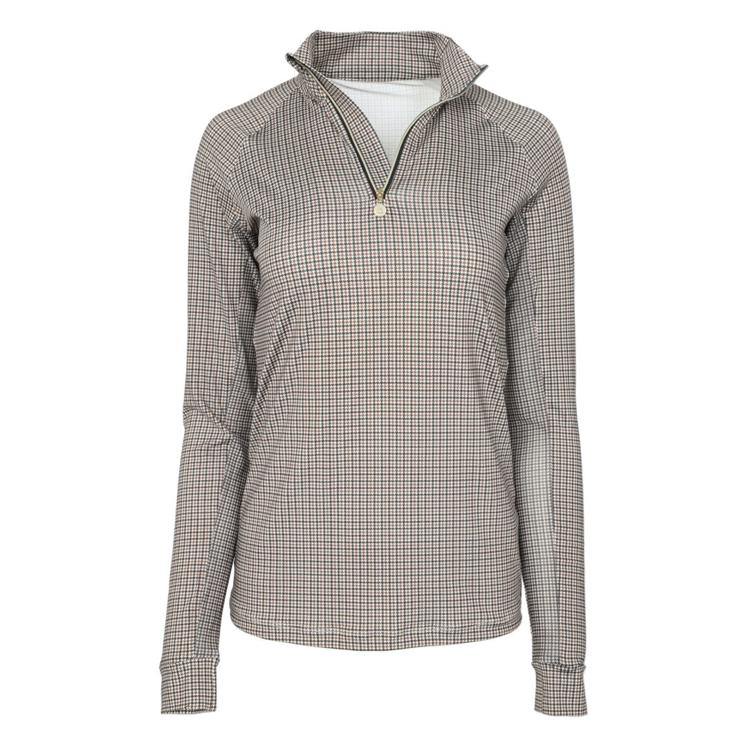 Dapplebay Bay Houndstooth 1/4 Zip Riding Top - Dapplebay.com