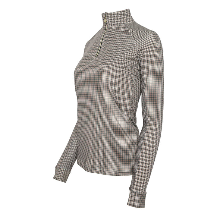 Dapplebay Bay Houndstooth 1/4 Zip Riding Top - Dapplebay.com