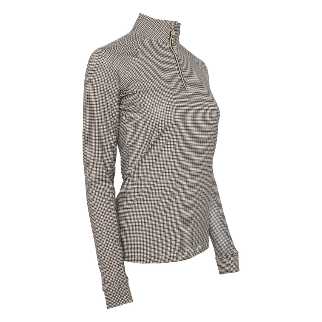 Dapplebay Bay Houndstooth 1/4 Zip Riding Top - Dapplebay.com