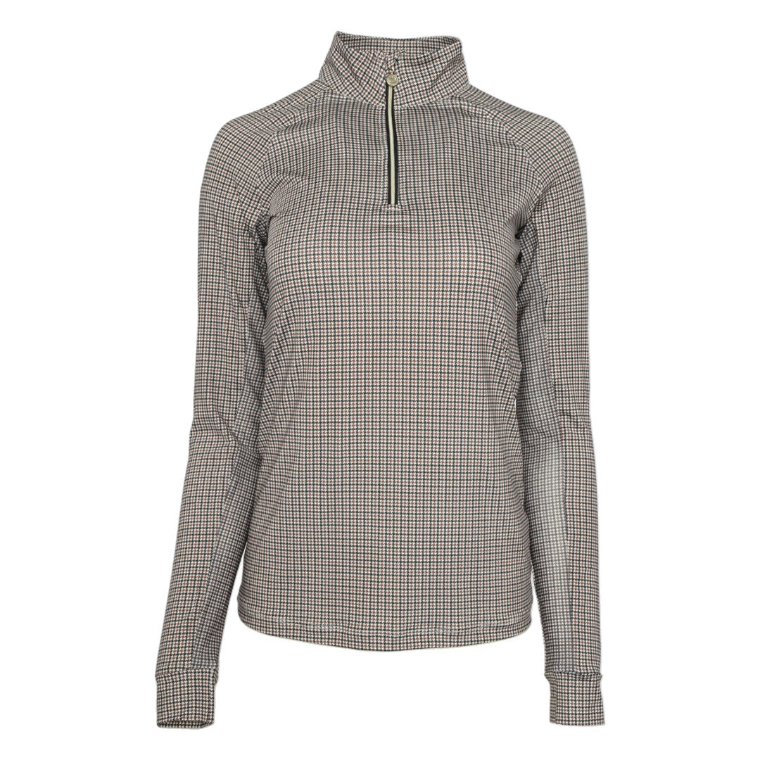 Dapplebay Bay Houndstooth 1/4 Zip Riding Top - Dapplebay.com