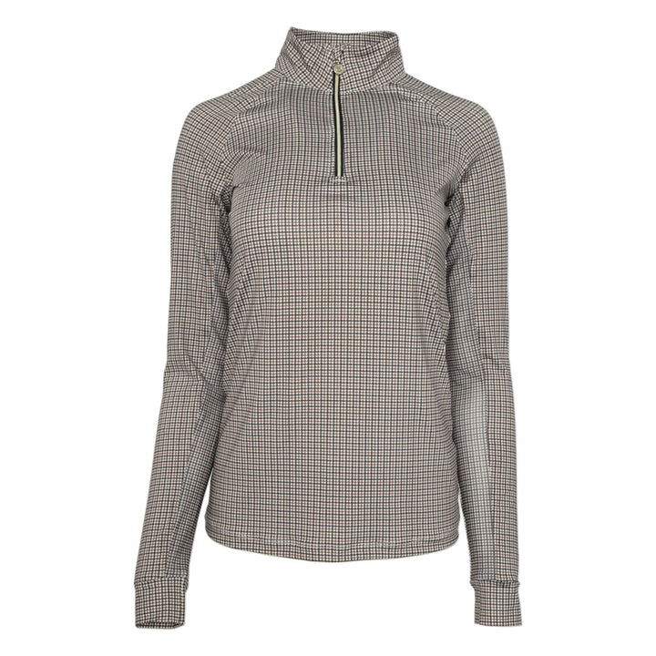 Dapplebay Bay Houndstooth 1/4 Zip Riding Top - Dapplebay.com