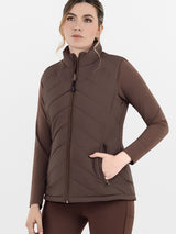 Dapplebay Lady Reversible Quilted Vest-Chocolate
