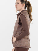 Dapplebay Lady Reversible Quilted Vest-Chocolate