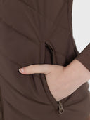 Dapplebay Lady Reversible Quilted Vest-Chocolate