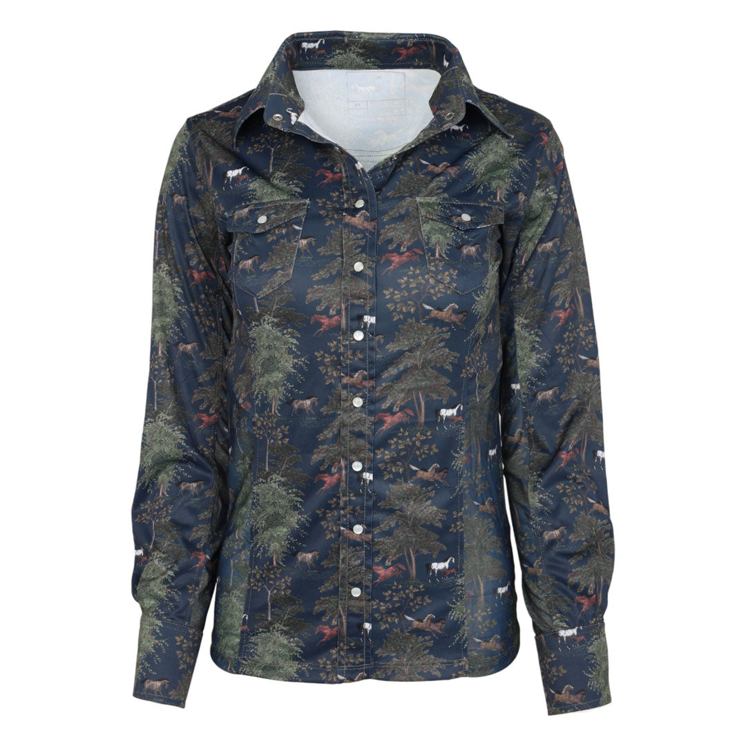 Dapplebay Autumn Toile Western Top-Dapplebay.com