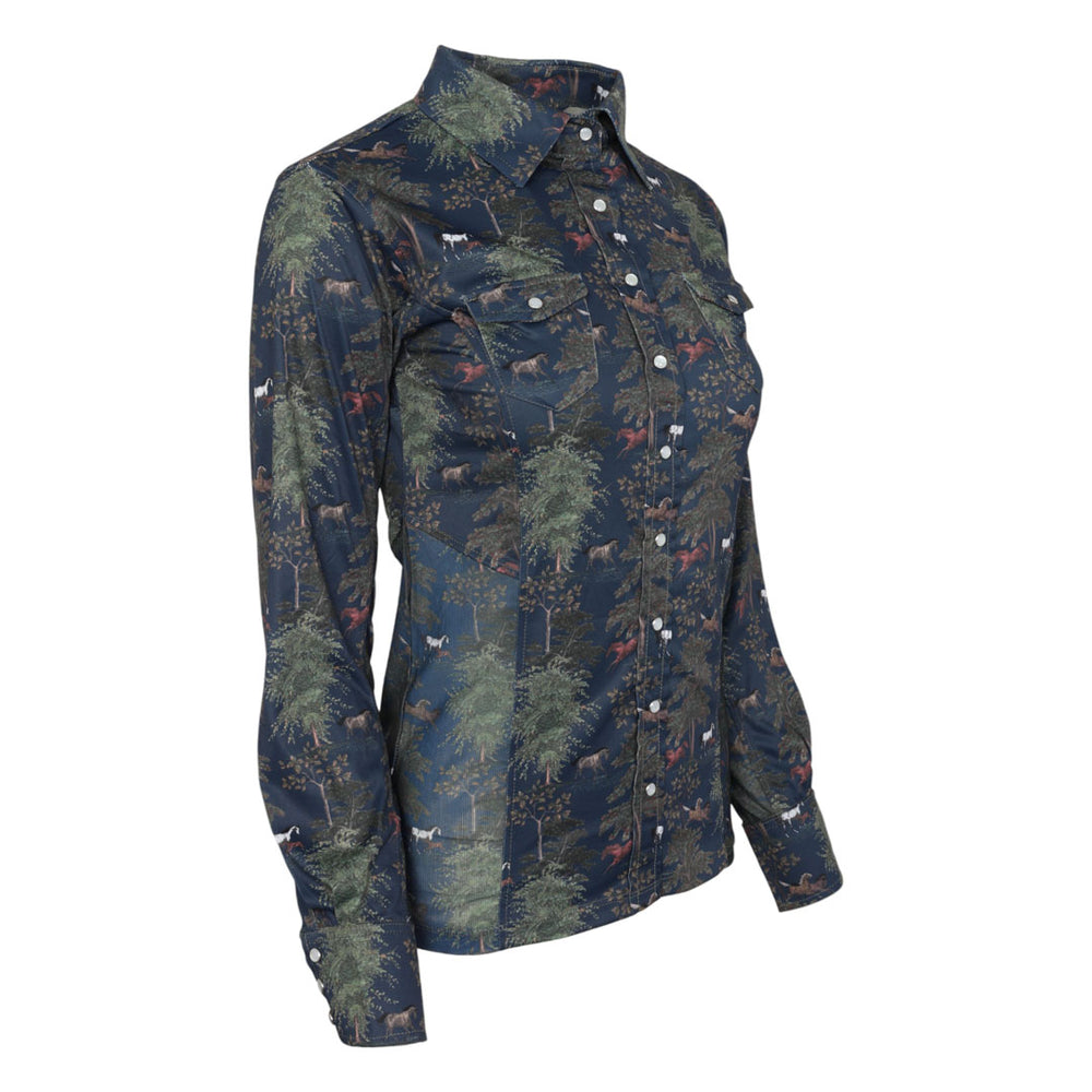 Dapplebay Autumn Toile Western Top-Dapplebay.com