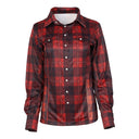 Dapplebay Holiday Plaid Western Top-Red