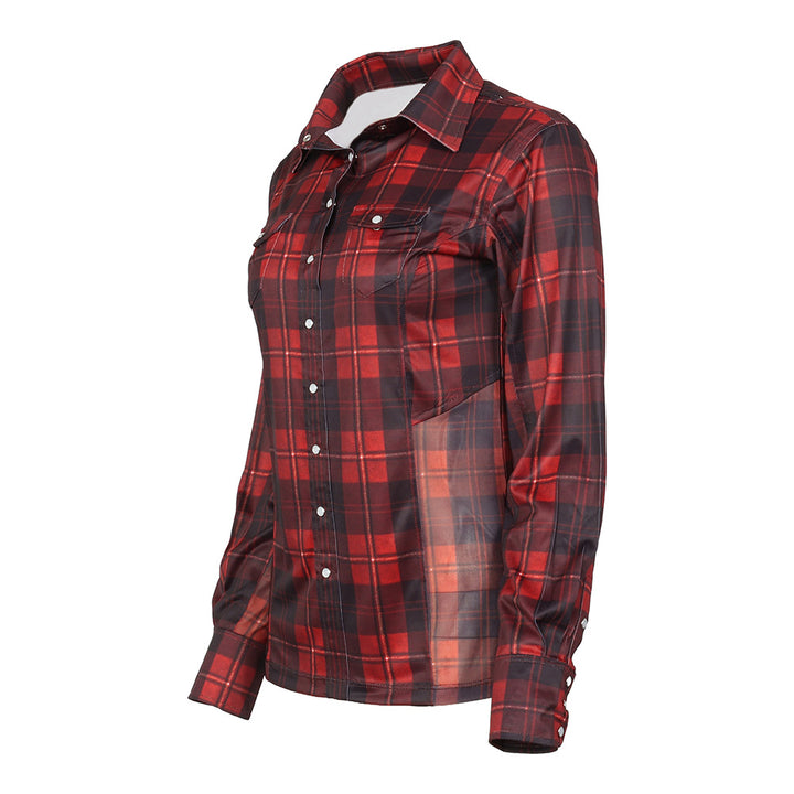 Dapplebay Holiday Plaid Western Top