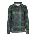 Dapplebay Holiday Plaid Western Top-Green