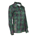 Dapplebay Holiday Plaid Western Top-Green