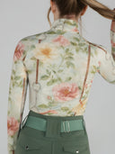 Dapplebay Vintage Floral 1/4 Zip LS Riding Top