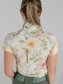 Dapplebay Vintage Floral 1/4 Zip SS Riding Top