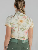Dapplebay Vintage Floral 1/4 Zip SS Riding Top