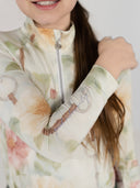 Dapplebay Kids Vintage Floral 1/4 Zip LS Riding Top