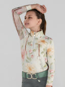 Dapplebay Kids Vintage Floral 1/4 Zip LS Riding Top