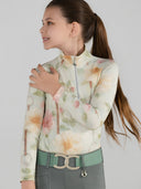 Dapplebay Kids Vintage Floral 1/4 Zip LS Riding Top