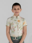 Dapplebay Kids Vintage Floral 1/4 Zip SS Riding Top