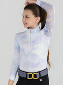 Dapplebay Kids Opalite Skies 1/4 Zip LS Riding Top