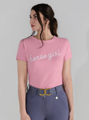 Dapplebay Horse Girl Tee-Ballet Pink