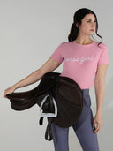 Dapplebay Horse Girl Tee-Ballet Pink