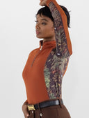 Dapplebay Grace 1/4 Zip LS Riding Top-Rust