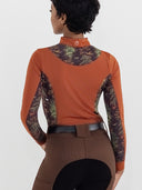 Dapplebay Grace 1/4 Zip LS Riding Top-Rust
