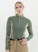 Dapplebay Grace 1/4 Zip LS Riding Top-Rosemary