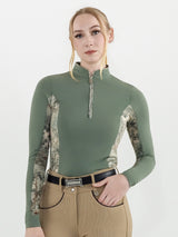 Dapplebay Grace 1/4 Zip LS Riding Top-Rosemary