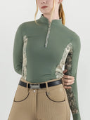 Dapplebay Grace 1/4 Zip LS Riding Top-Rosemary