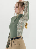 Dapplebay Grace 1/4 Zip LS Riding Top-Rosemary