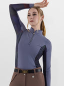 Dapplebay Grace 1/4 Zip LS Riding Top-Purple Dusk