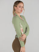 Dapplebay Grace 1/4 Zip LS Riding Top-Sage