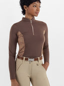 Dapplebay Grace 1/4 Zip LS Riding Top-Chocolate