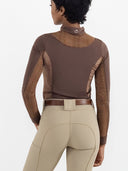 Dapplebay Grace 1/4 Zip LS Riding Top-Chocolate