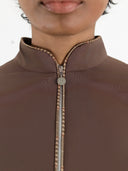 Dapplebay Grace 1/4 Zip LS Riding Top-Chocolate
