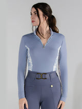 Dapplebay Grace 1/4 Zip LS Riding Top-Moonrise