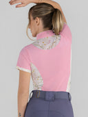 Dapplebay Grace 1/4 Zip SS Riding Top-Light Pink/Dragonfly Meadow