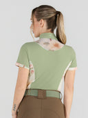 Dapplebay Grace 1/4 Zip SS Riding Top-Chestnut/Spring Plaid