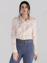 Dapplebay Dragonfly Meadow Breezy Button Up Top-Light Pink