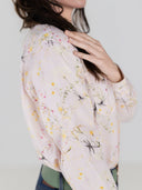 Dapplebay Dragonfly Meadow Breezy Button Up Top-Light Pink