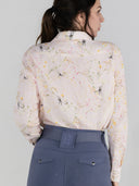 Dapplebay Dragonfly Meadow Breezy Button Up Top-Light Pink