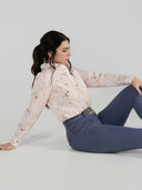 Dapplebay Dragonfly Meadow Breezy Button Up Top-Light Pink