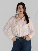 Dapplebay Dragonfly Meadow Breezy Button Up Top-Light Pink