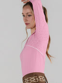 Dapplebay Lady 1/4 Zip Aircut LS Riding Top-Ballet Pink